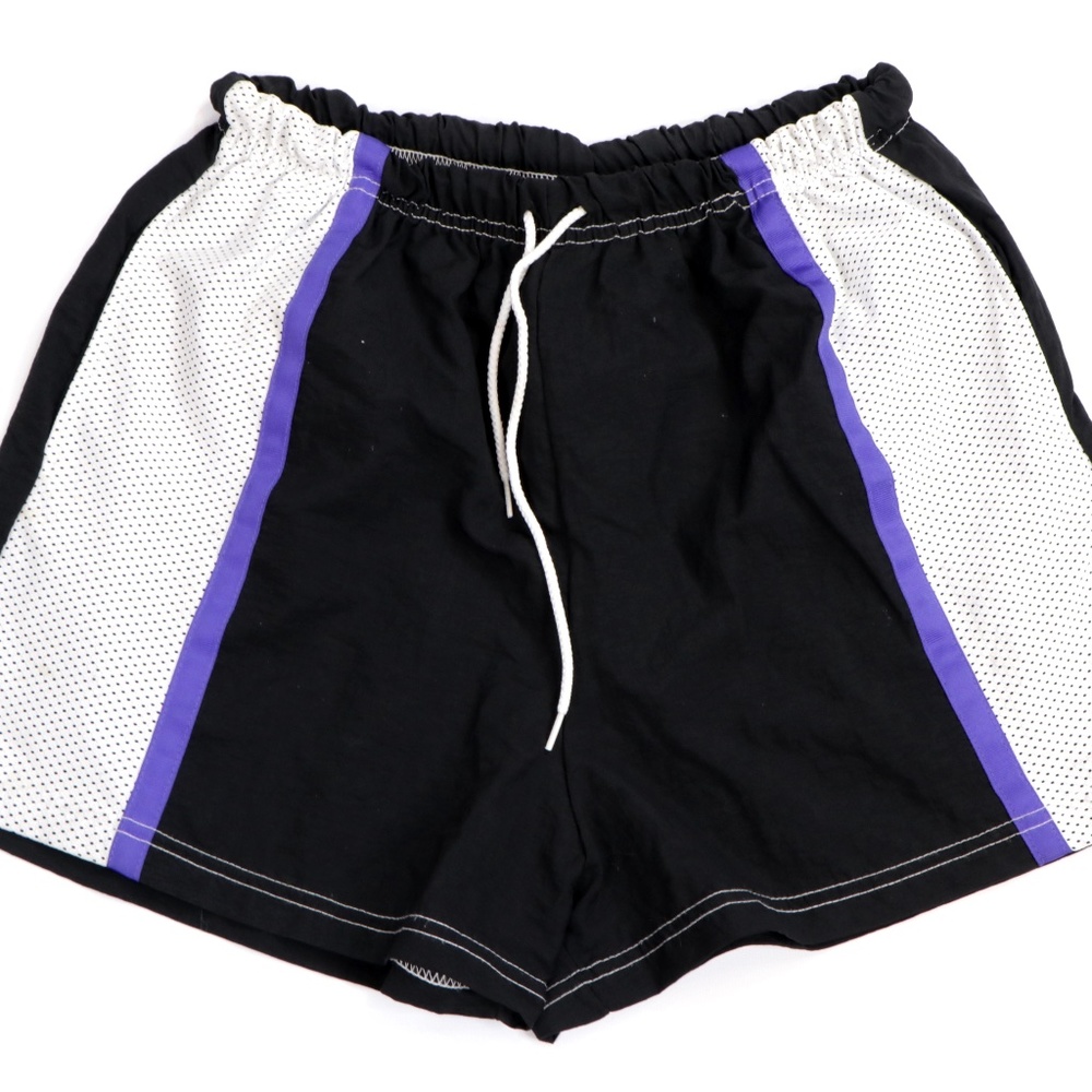Vintage 90s Streetwear Color Block Shorts Black